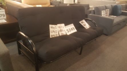 New black metal sofa futon