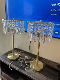 Two Avita Cyrstal Lamps