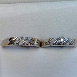 2 Tone Diamond Bride Set