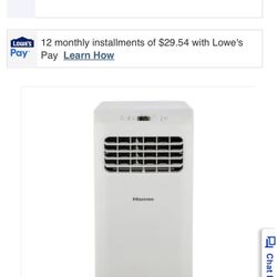 Hisense 6000-BTU DOE (115-Volt) White Vented Portable Air Conditioner Cools 250-sq ft