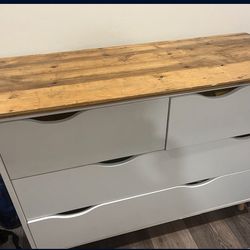 Farmhouse Bedroom Dresser White And Barnwood | 