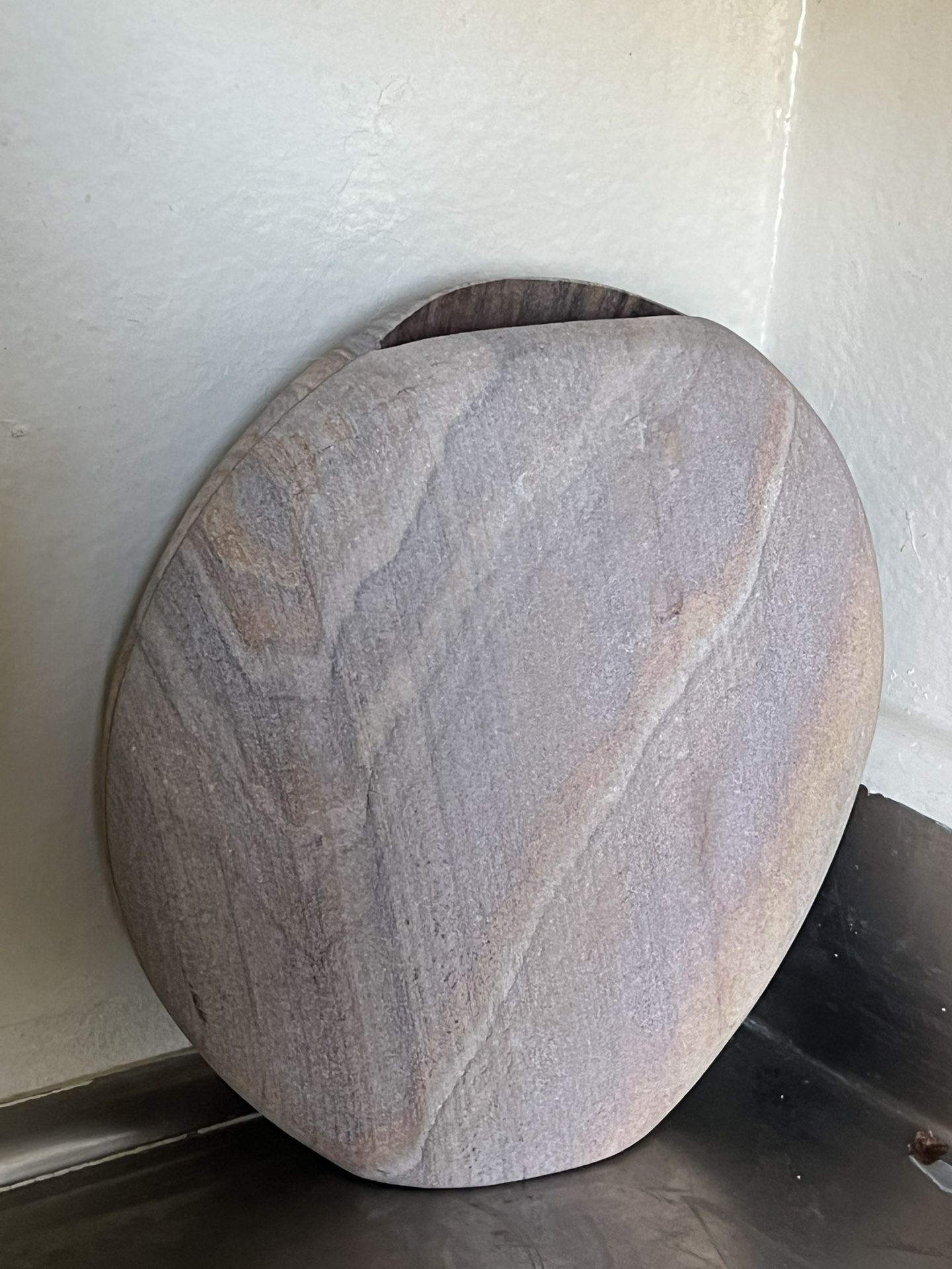Contemporary Sandstone Flower Vase 10” Add a touch of modern elegance to your home decor with this stunning sandstone flower vase. Hand Crafted