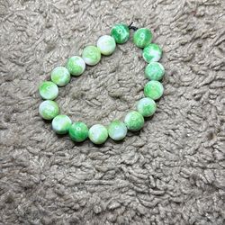 12mm Adult Stretch Bracelet. Unisex.  NOT GLASS!!