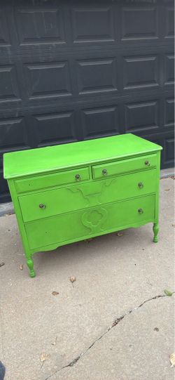Green dresser wood