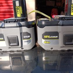 Ryobi 6 Amp Batteries