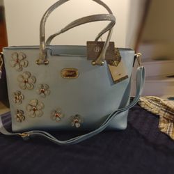 Brangio Italy Light Blue Handbag/Purse