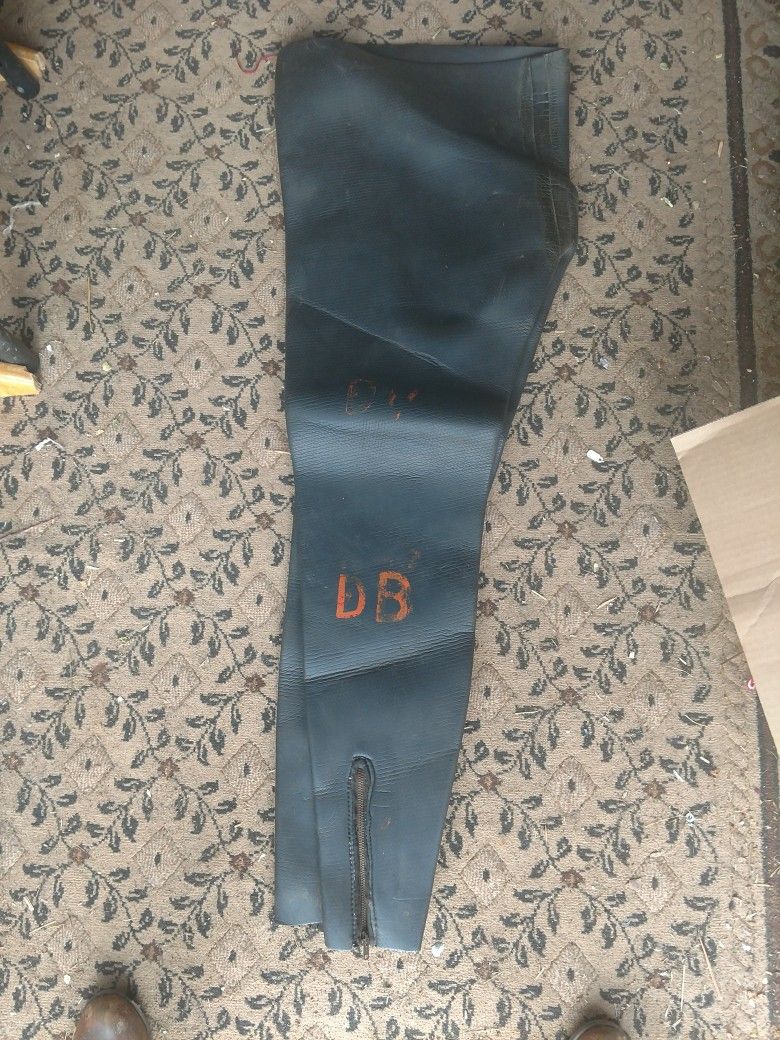 Vintage wet suit with metal zippers. May or May not have belonged to DB Copper lol