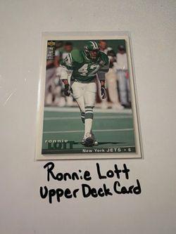 Ronnie Lott New York Jets Hall of Fame Safety Upper Deck Card.