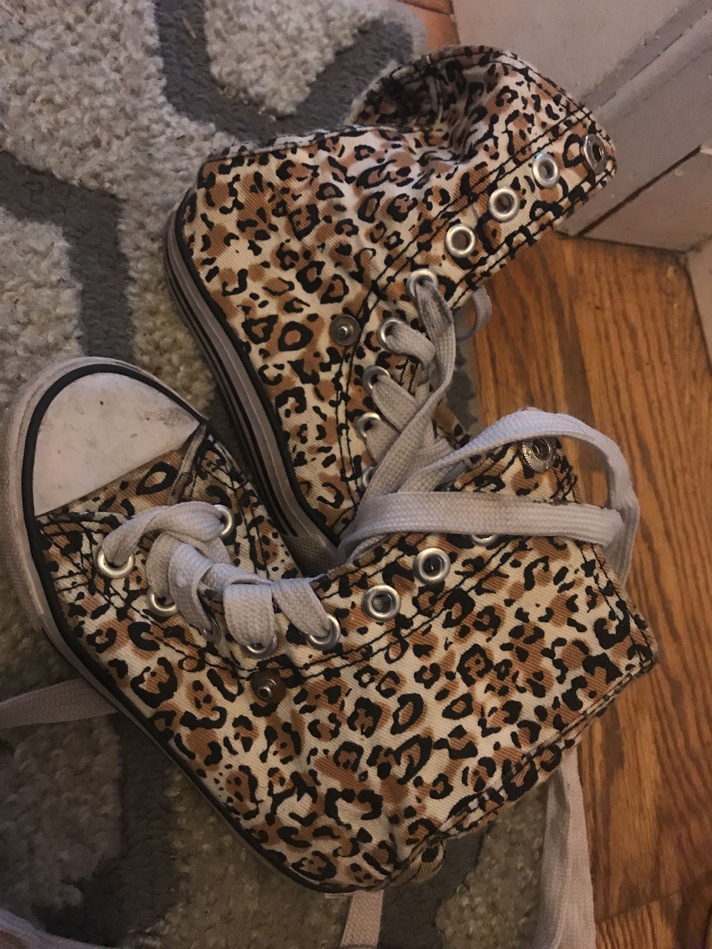 Kids cheetah high tops