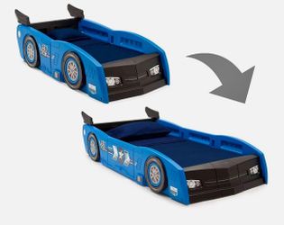 Race Car Toddler-to-Twin bed, Blue