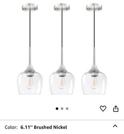 Brand Leading Lighting Color 6.11'' Brushed Nickel Material Glass, Metal Style Country Rustic Light fixture form Close to Ceiling Room Type living roo