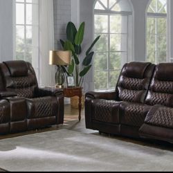2pc Sofa Set Duel Power USB Storage 