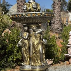 Luxury Four season ladies bronze Statue Fountain