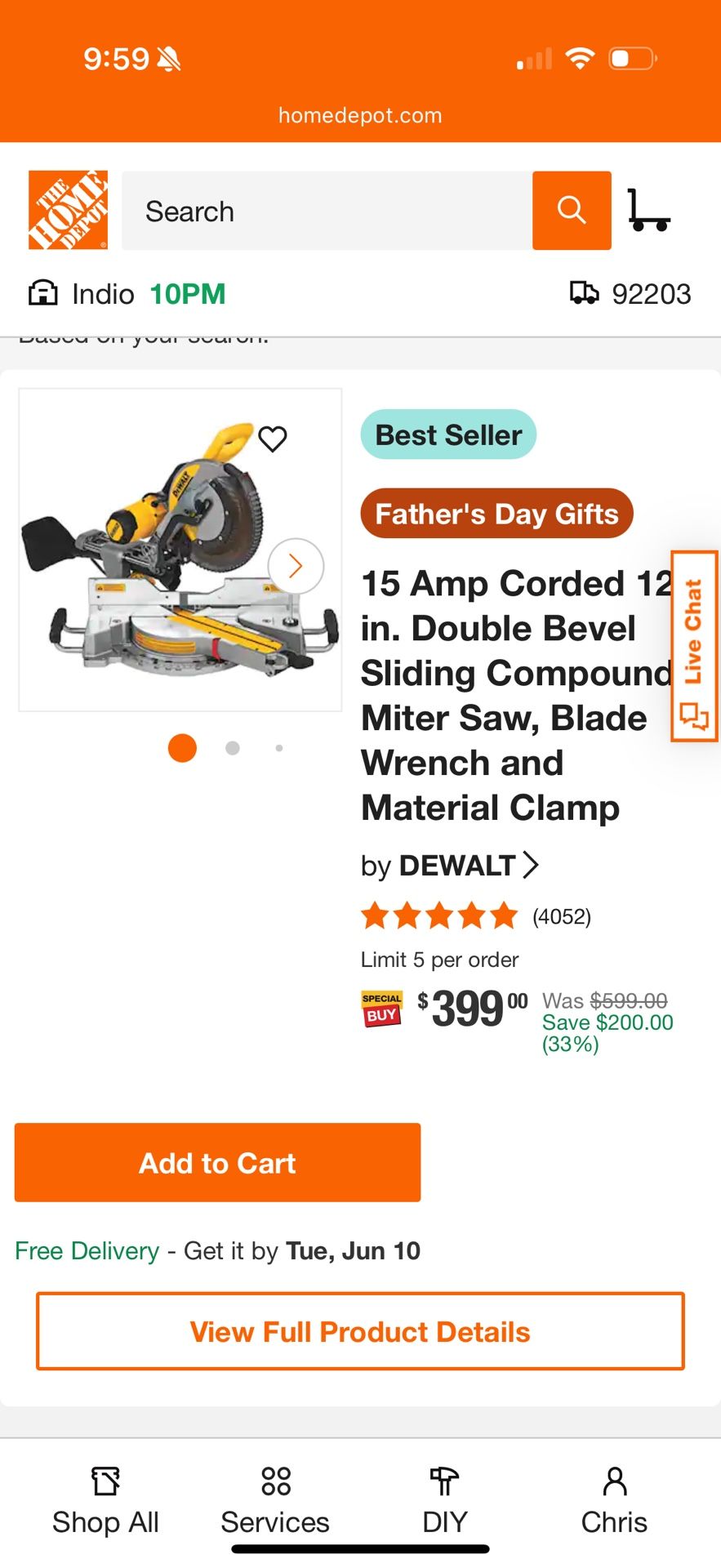 Dewalt Heavy Duty Miter saw