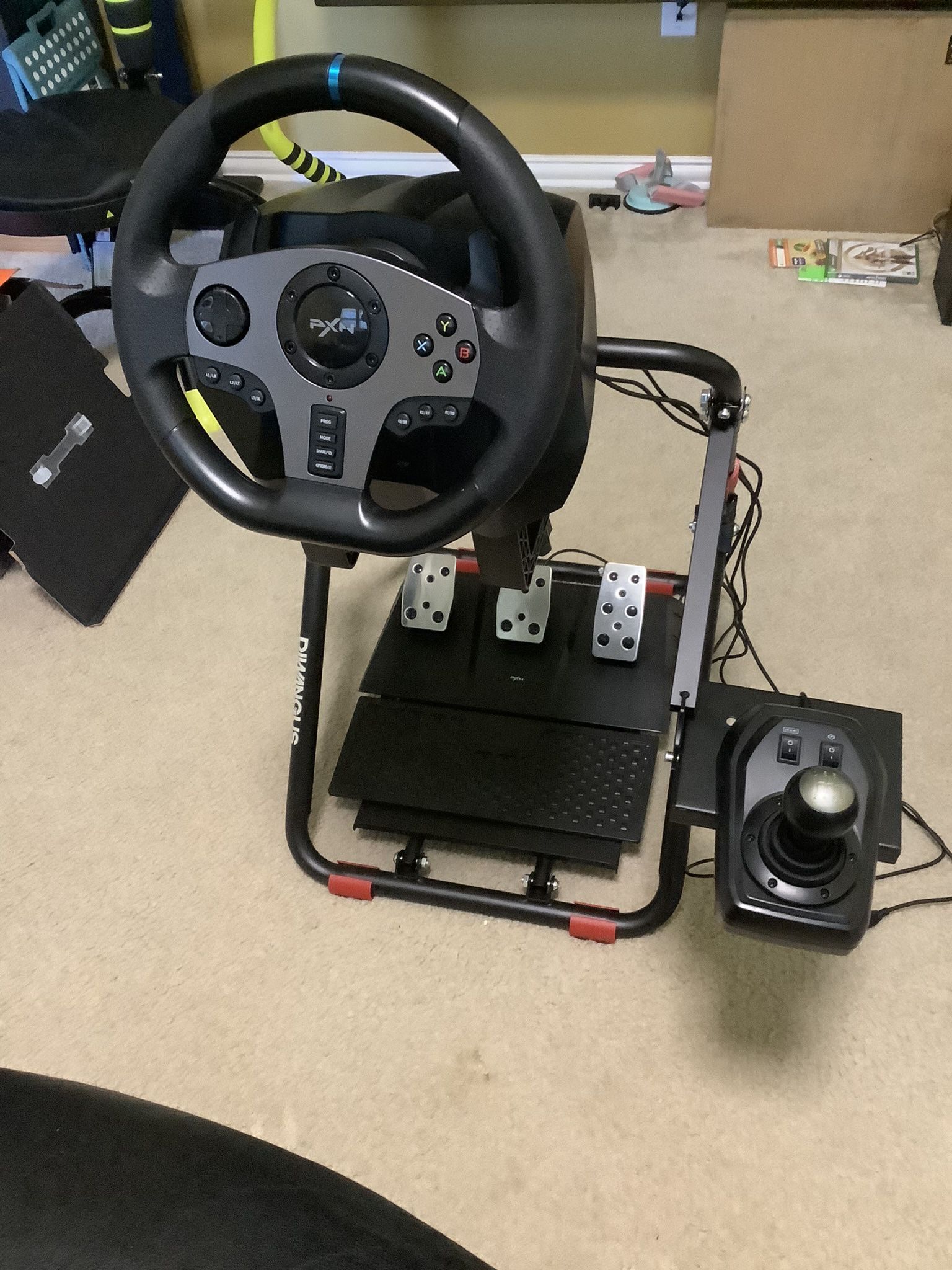 PXN V9 Gaming Racing Wheel with Pedals, Shifter and Folding Stand  $150 OBO For Everything