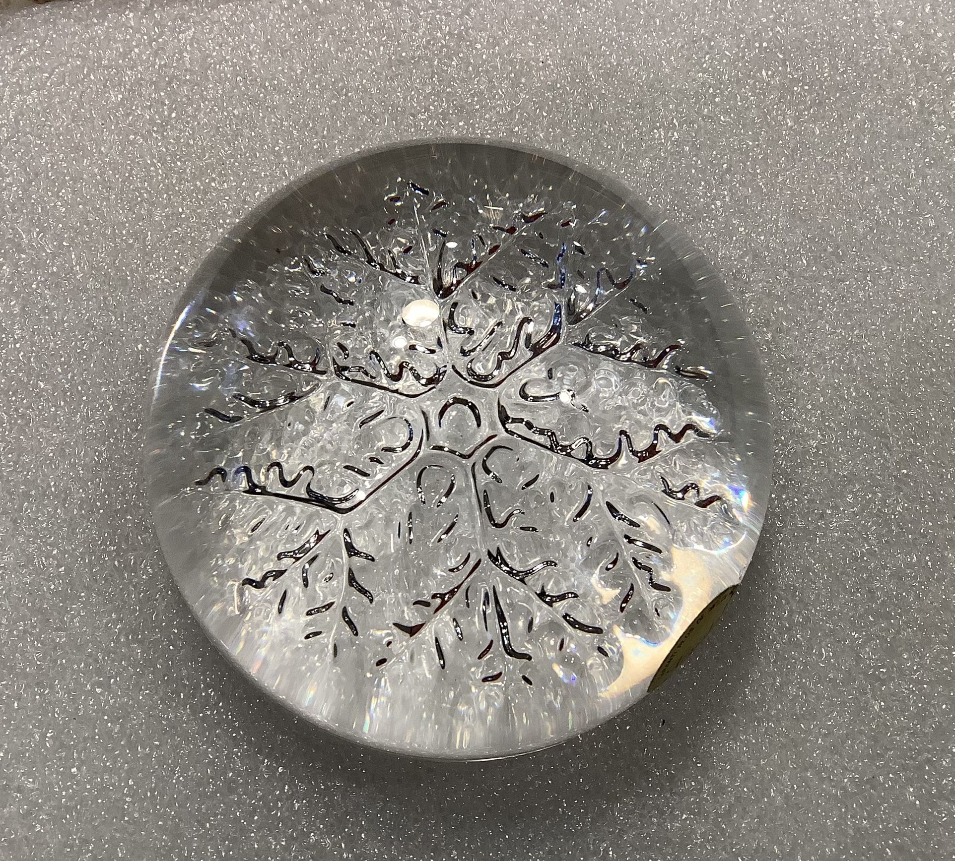 Crystal Snowflake Paperweight from France