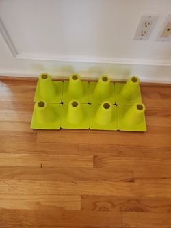 8 PVC Uline Sport Athletic Event Cones 6" Tall -Athletic Sport Events