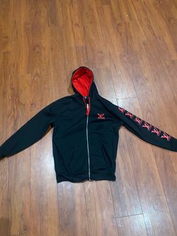 Red and Black LV hoodie