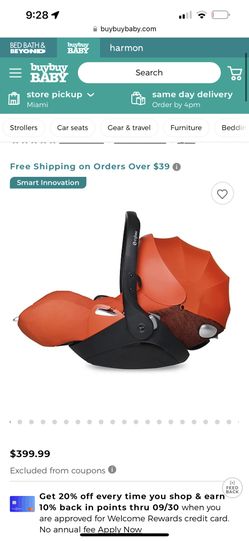 Red Cybex Cloud Q Carseat