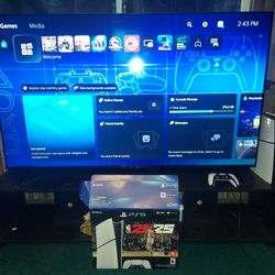 PS5 Digital, 6 Games, and 1 Controller (only). TV not Included. 