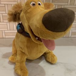 Disney Pixar Movie Up 12" Dug Sitting & Smiling Plush Stuffed Toy