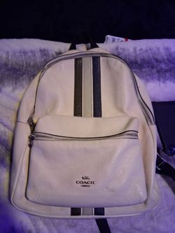 Coach backpack with varsity stripes