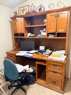 Large wood desk
