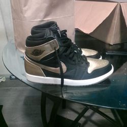 Black And Gold Jordan 1's (Brand New