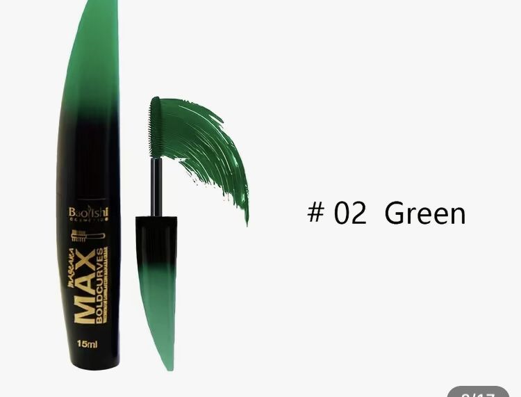 Green Smudge Proof Waterproof Longlasting Mascara Cream