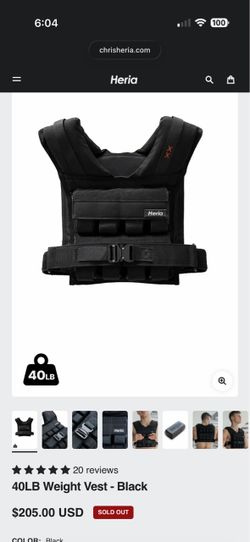 Heria 40 pound weighted vest