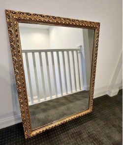 Large Gold Ornate Framed Wall Mirror