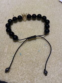 Bracelet ónyx with crown