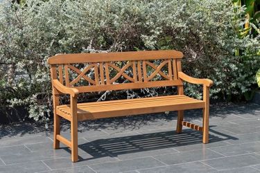 Brannd New 1 Pc Bench FSC 100% Solid Wood, ideal Furniture For Outdoor and Patio