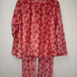 Pink Cherry 🍒 Bow Pajama Set 
