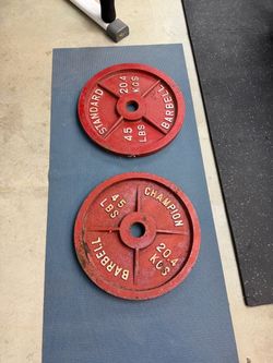 45 pound plates (2)