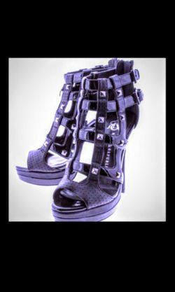 NIB $365 Rock & Republic Caged Platform Heels ~ 8.5