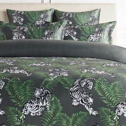  Z Gallerie Tigress King Duvet Cover & 2 King Shams New!!!