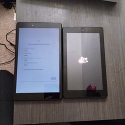 Samsung Tablet And Amazon Fire Tablet