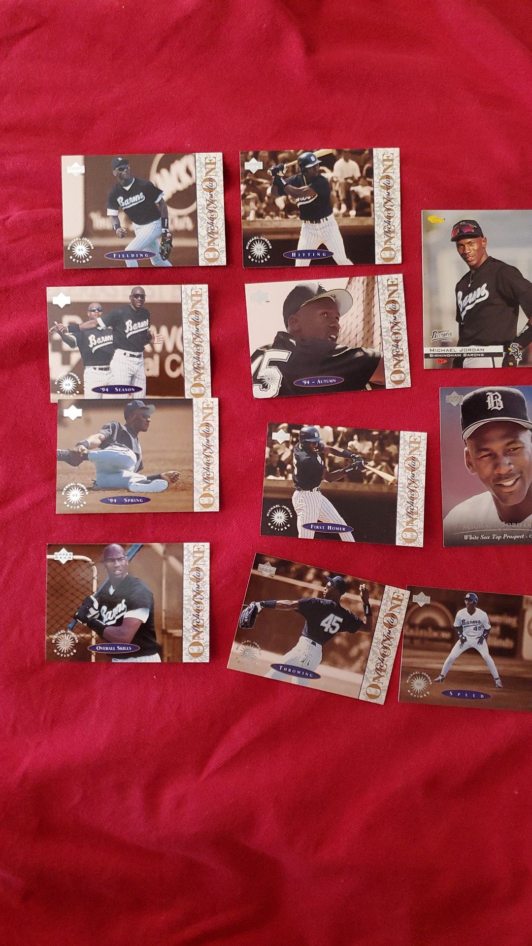 Michael Jordan baseball cards lot