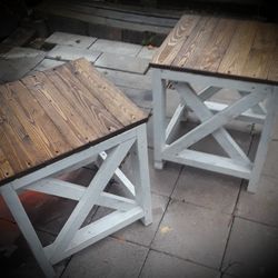 Rustic end tables