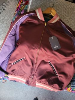 Custom Brand New NWT Levi's Reversible Letterman Style Silk Coat 