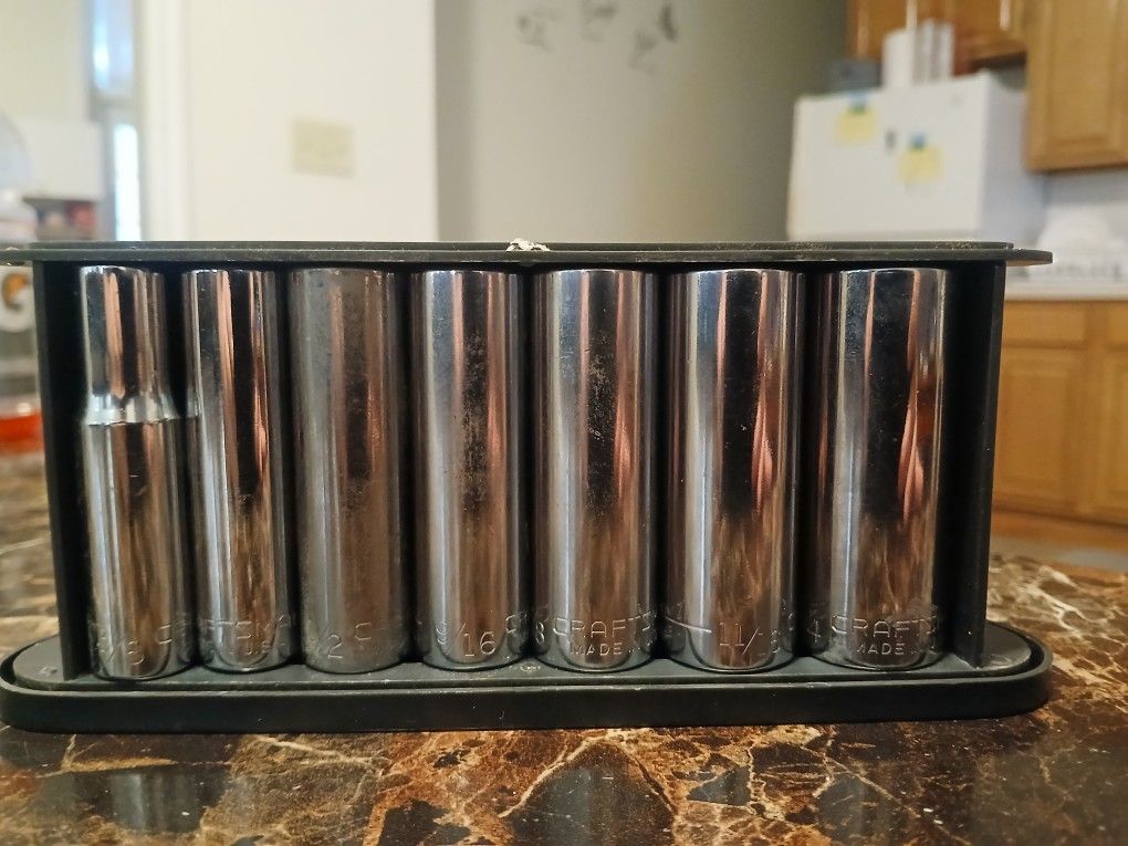 Craftsman 7 Piece Standard Deep Socket 3/8 Drive