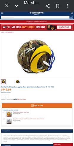 Marshall Faulk Football Helmet