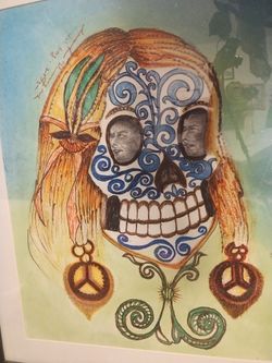Skull Painting 25 by 30 Original