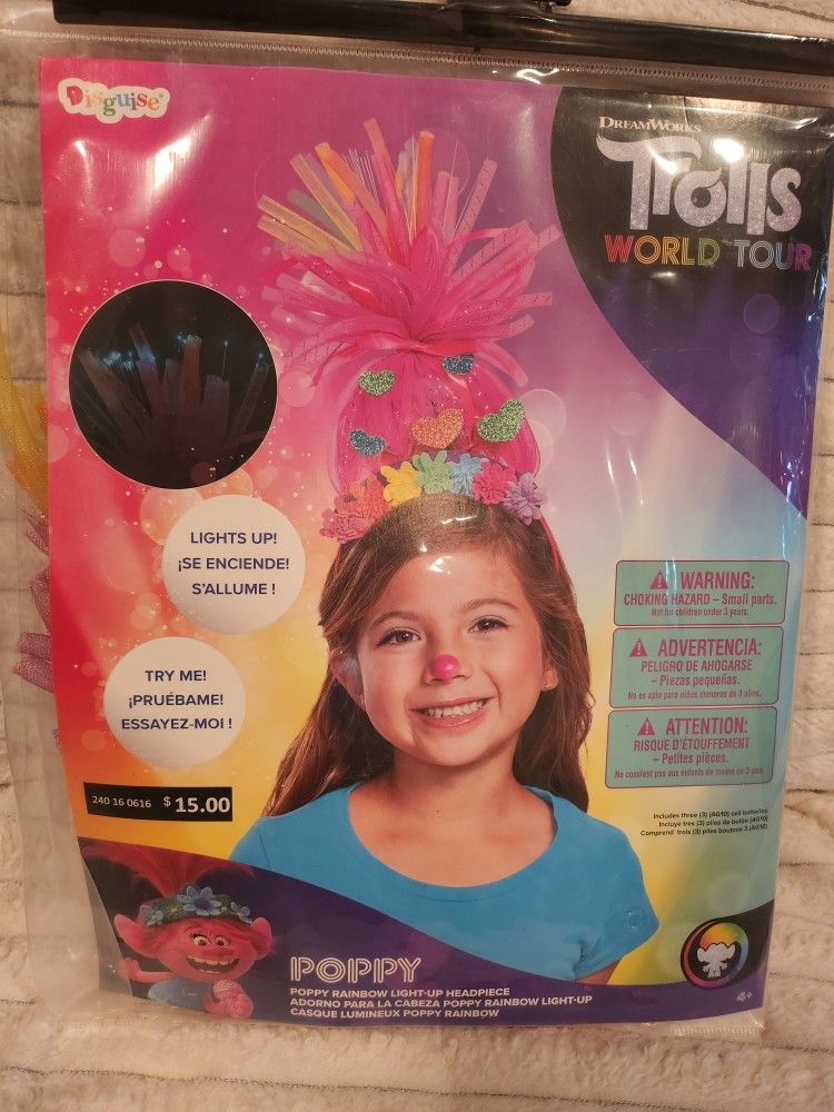 Poppy Rainbow Light Up Headpiece - Trolls