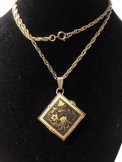 Damascene Locket Necklace 