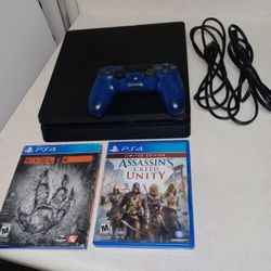 PS4 1tb Slim With 2 Games 