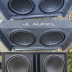 3 Sets Of JL Audio 12w3v3 12" Subwoofers In Ported Boxes