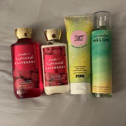 Bath and Body Works Pink Set 