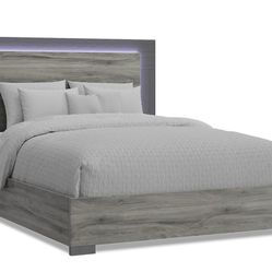 Gray Queen Panel Bed 